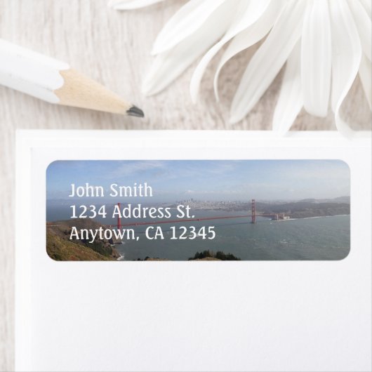 Aangepaste adreslabels voor Golden Gate Bridge Etiket (Insitu)