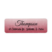 Aangepaste adreslabels voor rode verloop etiket (Voorkant)