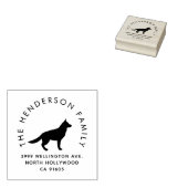 Aangepaste adresstempel met Duitse Herdershond voo Rubberstempel (Gestempeld)