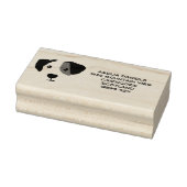 Aangepaste adresstempel met een malse hond rubberstempel (Stempel)