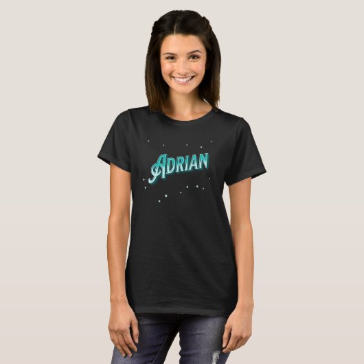 Aangepaste Adrian-naam T-shirt (Voorkant volledig)