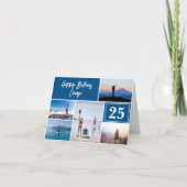 Aangepaste Adventure-thema 5-foto Verjaardag Kaart (Voorkant)