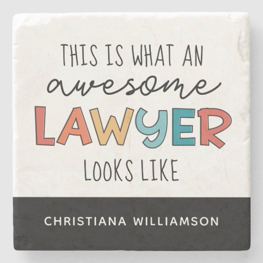 Aangepaste advocaat | Openbaar aanklager | Geweldi Stenen Onderzetter (Voorkant)