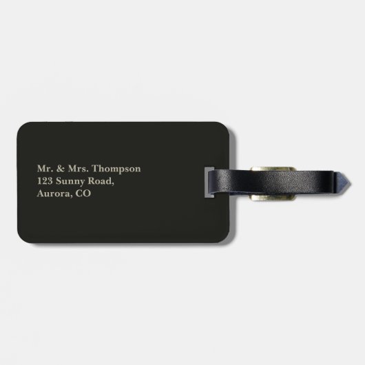 Aangepaste afbeelding aangepast bagagelabel (Achterkant horizontaal)