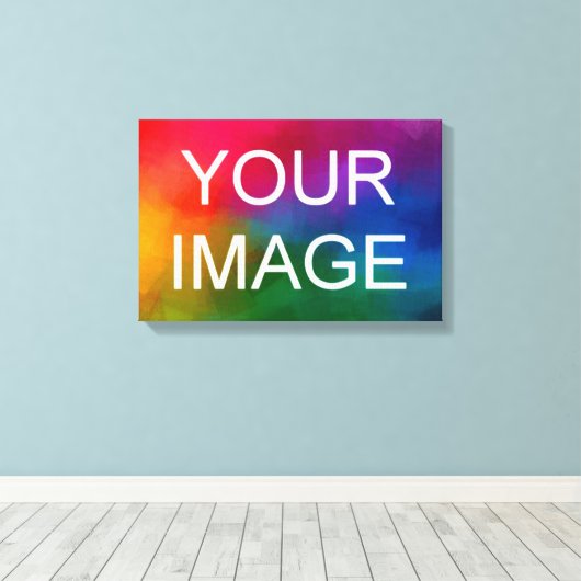 Aangepaste Afbeelding Afbeelding Foto Logo Sjabloo Canvas Afdruk (Insitu (Houten vloer))