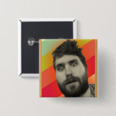 Aangepaste afbeelding bekijken vierkante button 5,1 cm (Voorkant /achterkant)