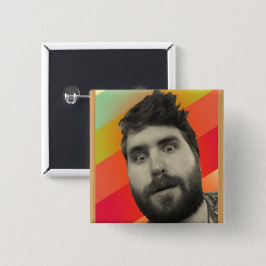 Aangepaste afbeelding bekijken vierkante button 5,1 cm (Voorkant /achterkant)