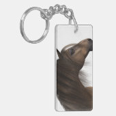 Aangepaste Afbeelding Dog Love Paw Quote uren Sleutelhanger (Voorkant Links)