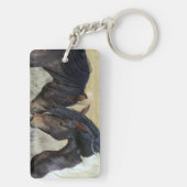 Aangepaste Afbeelding Dog Love Paw Quote uren Sleutelhanger (achterkant)