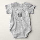 Aangepaste afbeelding en tekst baby dubbelzijdige  romper (Achterkant)