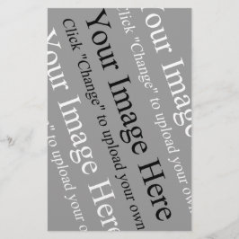 Aangepaste afbeelding en Tekst Sjabloon voor Stati Briefpapier