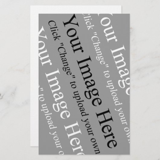 Aangepaste afbeelding en Tekst Sjabloon voor Stati Briefpapier (Voorkant / Achterkant)