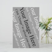 Aangepaste afbeelding en Tekst Sjabloon voor Stati Briefpapier (Staand voorkant)