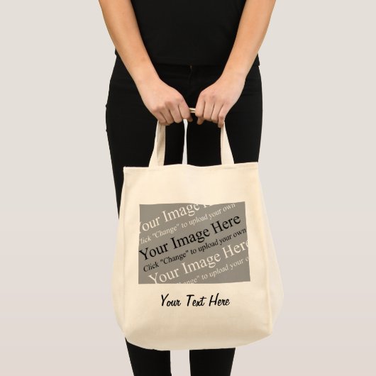 Aangepaste afbeelding en tekst Sjabloon voor Tasse Tote Bag (Voorkant (product))