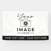 Aangepaste afbeelding en tekst spandoek (Horizontaal)
