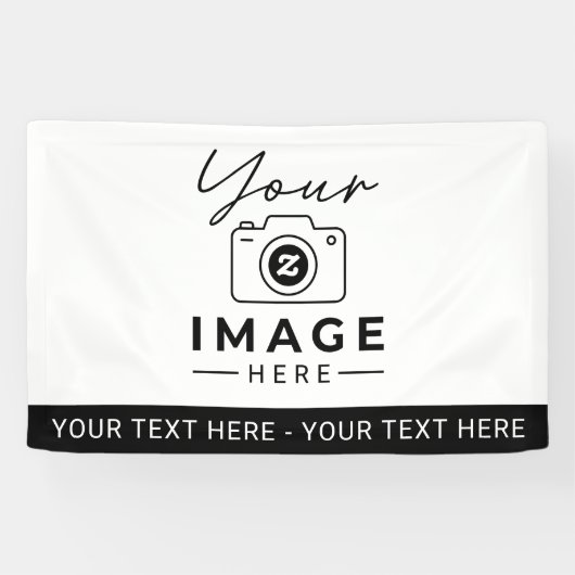 Aangepaste afbeelding en tekst spandoek (Horizontaal)