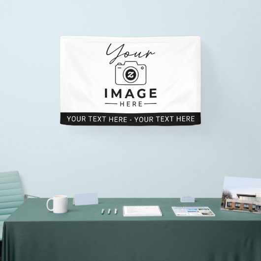 Aangepaste afbeelding en tekst spandoek (Beurs)