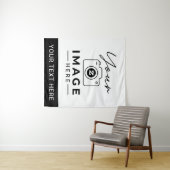 Aangepaste afbeelding en tekst wandkleed (In Situ (horizontaal))