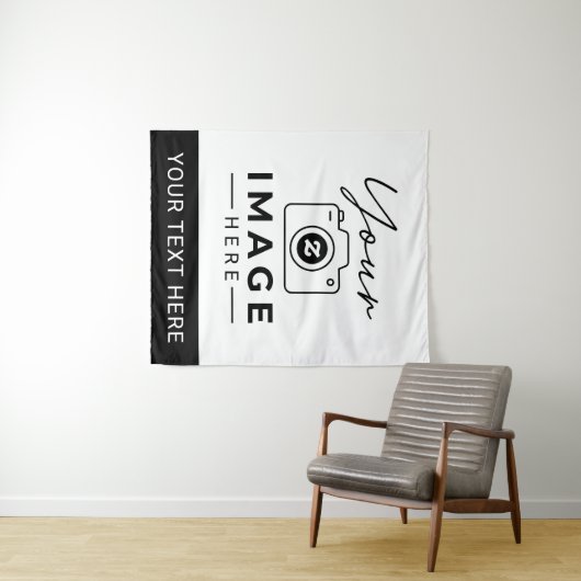 Aangepaste afbeelding en tekst wandkleed (In Situ (horizontaal))