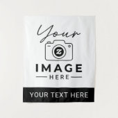 Aangepaste afbeelding en tekst wandkleed (Voorkant)