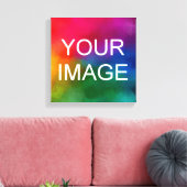 Aangepaste Afbeelding Foto Afbeelding Logo Budget Canvas Afdruk (Insitu (Woonkamer))