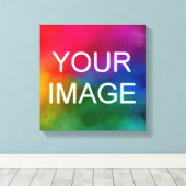 Aangepaste Afbeelding Foto Afbeelding Logo Budget Canvas Afdruk (Insitu (Houten vloer))