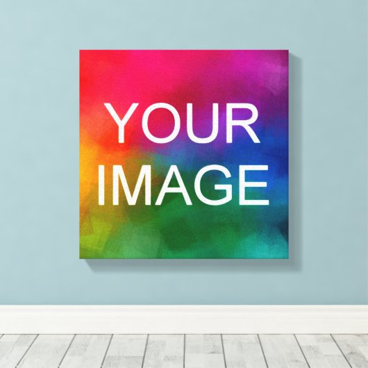 Aangepaste Afbeelding Foto Afbeelding Logo Budget  Canvas Afdruk (Insitu (Houten vloer))