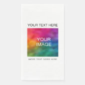 Aangepaste afbeelding foto afbeelding of logo hier servet (Voorkant)