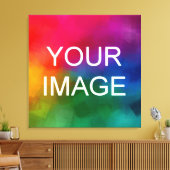 Aangepaste Afbeelding Foto Logo Budget Square Hoge Canvas Afdruk (Insitu (Woonkamer))