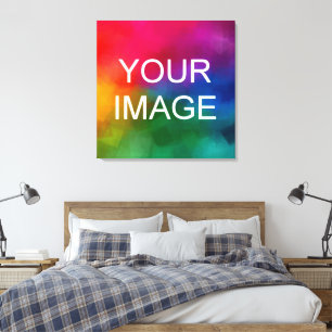 Aangepaste Afbeelding Foto Logo Budget Square Hoge Canvas Afdruk