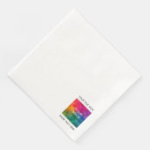 Aangepaste afbeelding foto of logo tekst toevoegen servet (Hoek)