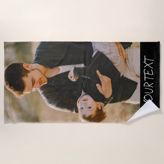 Aangepaste Afbeelding Gepersonaliseerde foto met t Strandlaken (Voorkant)