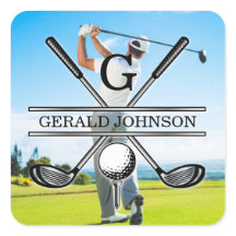 Aangepaste afbeelding golf monogram ontwerp