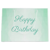 Aangepaste afbeelding groene kleur Happy Birthday  Groot Cadeauzakje (Voorkant)