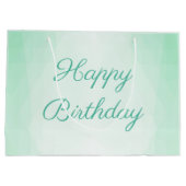 Aangepaste afbeelding groene kleur Happy Birthday  Groot Cadeauzakje (Achterkant)
