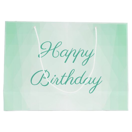 Aangepaste afbeelding groene kleur Happy Birthday  Groot Cadeauzakje (Achterkant)