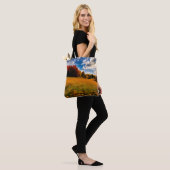 Aangepaste Afbeelding herfst Natuur Waterverf Canv Tote Bag (Op model)