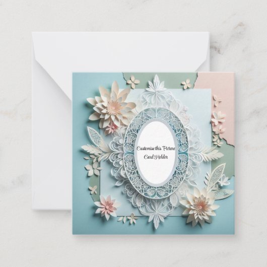 Aangepaste Afbeelding houder Notitiekaartje (Voorkant)