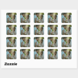 Aangepaste afbeelding Klassiek vierkant stickerbla Vierkante Sticker