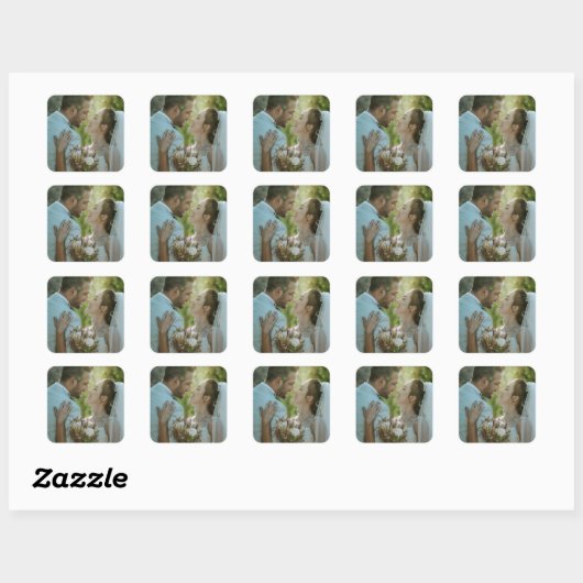 Aangepaste afbeelding Klassiek vierkant stickerbla Vierkante Sticker (Vel)