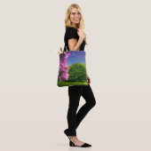 Aangepaste Afbeelding Kleurrijke Natuur Waterverf  Tote Bag (Op model)