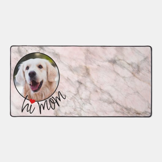 Aangepaste Afbeelding Liefde Hart Hi Moeder Tekst  Bureaumat (Voorkant)