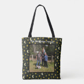 Aangepaste afbeelding manen en sterren tote bag (Achterkant)