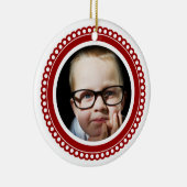 Aangepaste afbeelding met rode opgerolde cirkelvor keramisch ornament (Rechts)