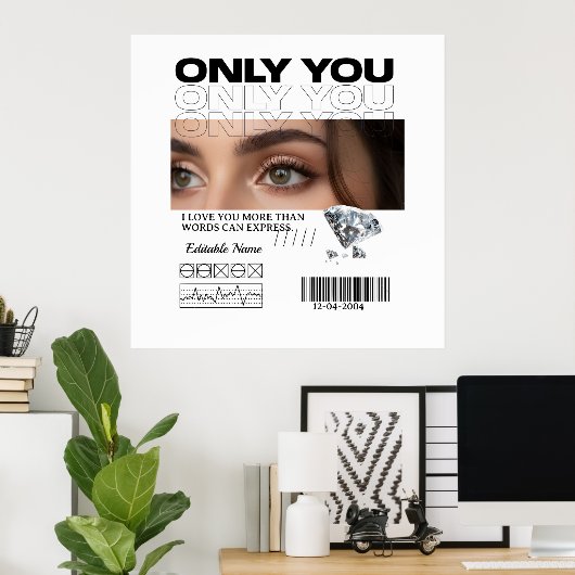 Aangepaste afbeelding, naam & tekst | Gepersonalis Poster (Thuiskantoor)