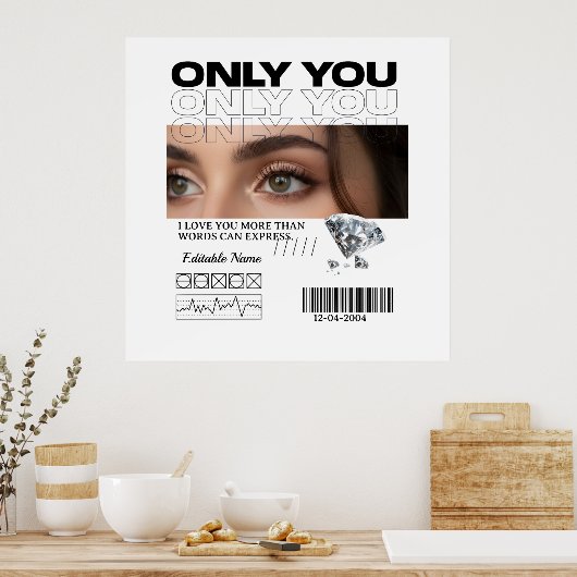 Aangepaste afbeelding, naam & tekst | Gepersonalis Poster (Keuken)