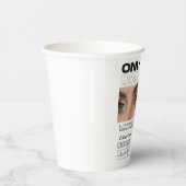 Aangepaste afbeelding, naam & tekst | Persoonlijke Papieren Bekers (Rechts)