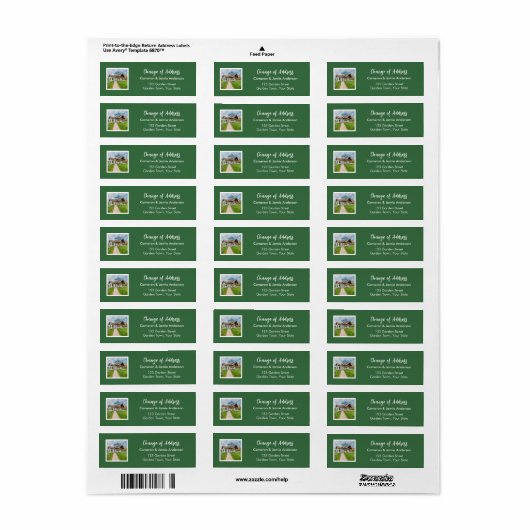 Aangepaste afbeelding Nieuw huis Adreswijziging re Etiket (Full Sheet)