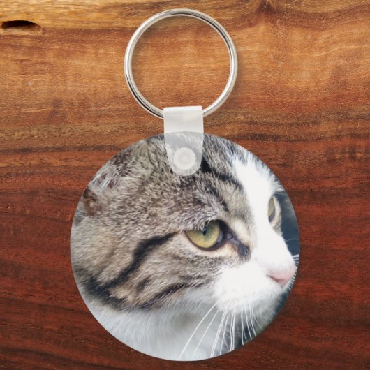 Aangepaste afbeelding ronde knoppen sleutelhanger  (Voorkant)