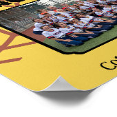 Aangepaste Afbeelding Softbal Coach dank u geschen Poster (Hoek)